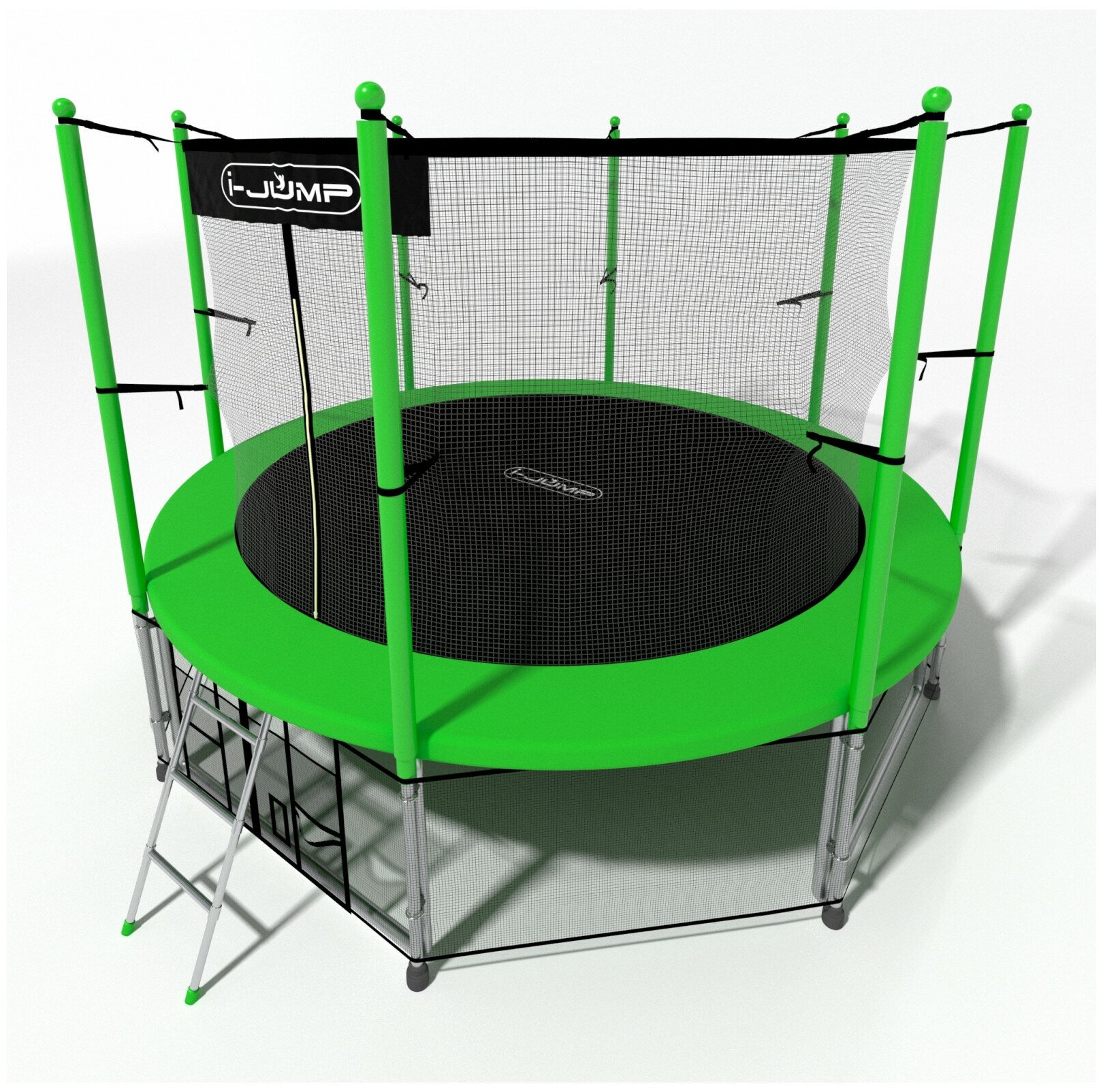 I-jump Батут I-JUMP Classic с внутренней сеткой 8ft (green)