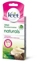 Veet Восковые полоски Naturals с маслом ши для лица для нормальной и сухой кожи 20 шт.