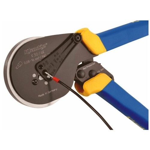 K304K Прессклещи для втулочных наконечников 008 16 мм2 профиль опрессовки квадрат храповый механизм