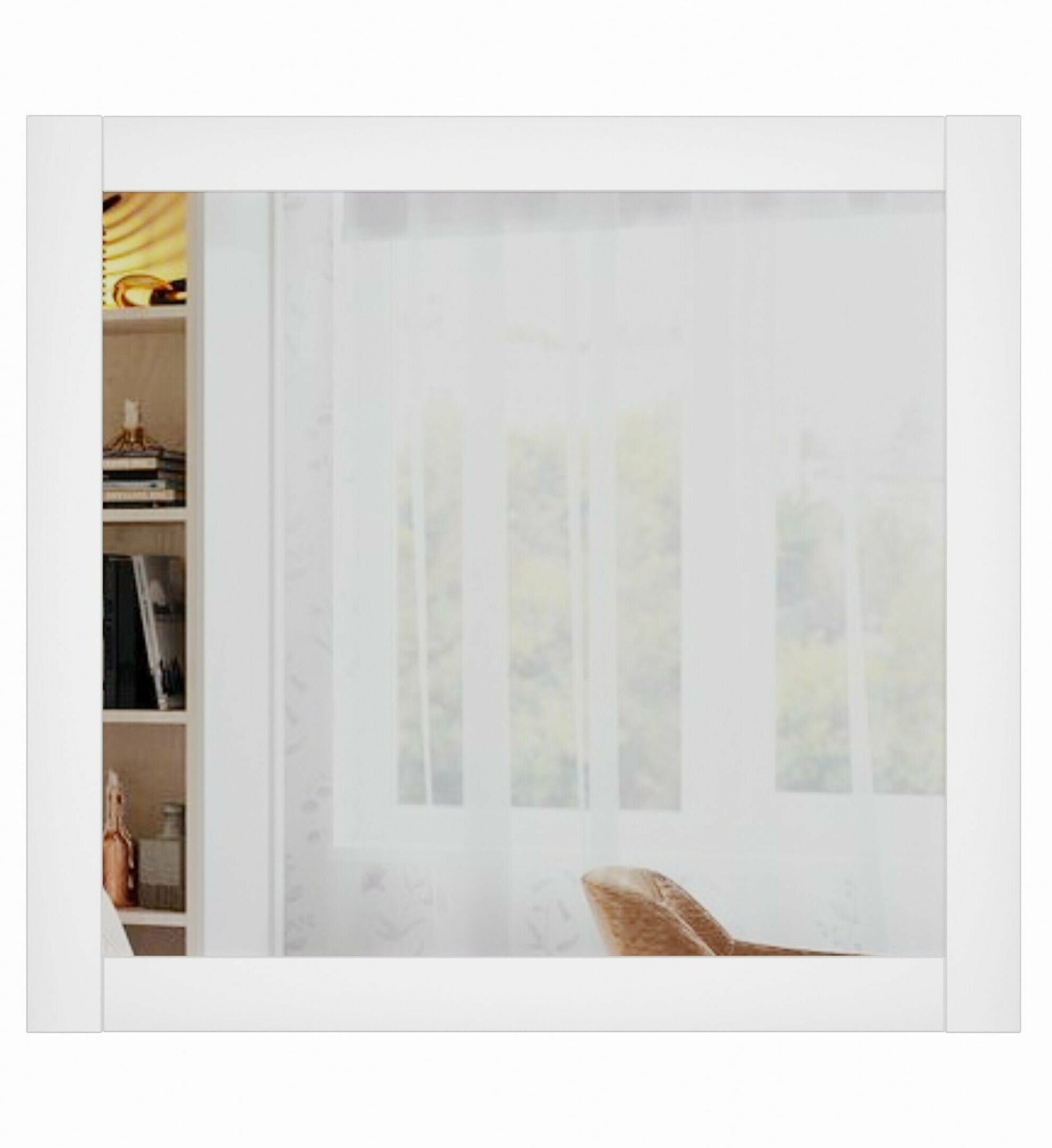 Зеркало настенное ГУД ЛАКК Сириус, 78х78 см, белое