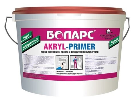 Грунт Acryl-Primer Боларс 5 кг белый - фотография № 2