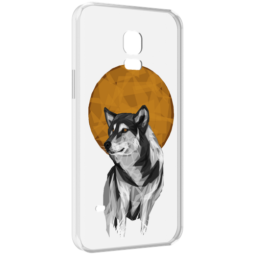 Чехол MyPads Лунный волк для Samsung Galaxy S5 mini задняя-панель-накладка-бампер