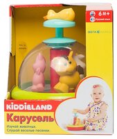 Юла-карусель Kiddieland Веселая деревня (KID 051292) на русском языке желтый/красный/салатовый