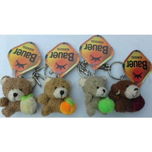 Брелки набор мягких игрушек из 4 мишек брелки для ключей 5 см 599₽