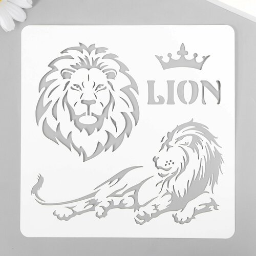 Трафарет для татуировки Лев 15х15 см 432₽