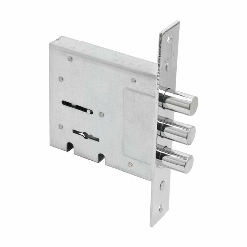 Замок врезной сувальдный для входной металлической сейф двери булат ЗВ8-6600031408 хром 1125₽