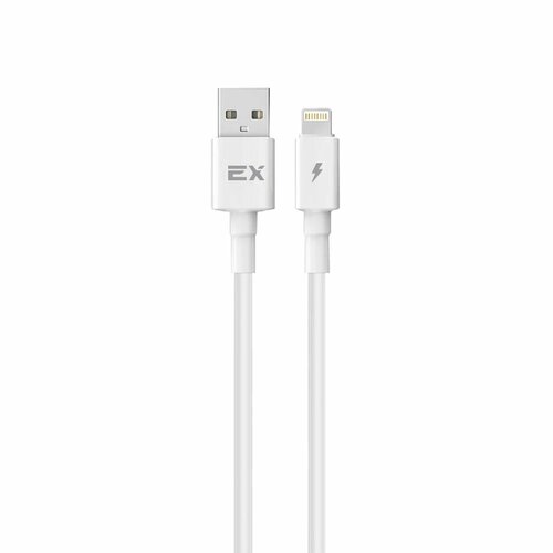 Кабель Exployd EX-K-1151, Lightning - USB, 2 А, 1 м, белый аксессуар exployd flow usb lightning 2 4a 1m nylon white ex k 1292