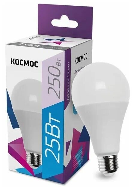 фото Светодиодная лампа космос А65 25W Е27 6500K.