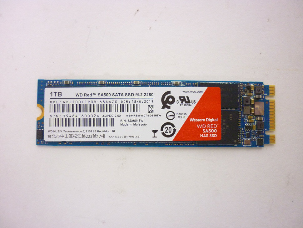 SSD накопитель WD Red SA500 1Тб, M.2 2280, SATA III - фото №9