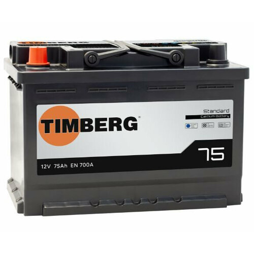 Аккумулятор автомобильный Timberg STANDARD TS751 6СТ-75VL прям. 278x175x190