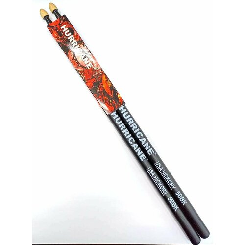 Барабанные палочки HURRICANE 5BBK черные