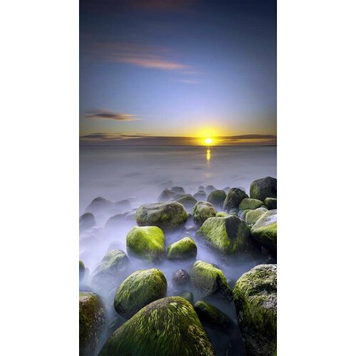 Супермоющиеся антивандальные фотообои Антимаркер, Камни у морской волны, 1-А-144, 150х270 см