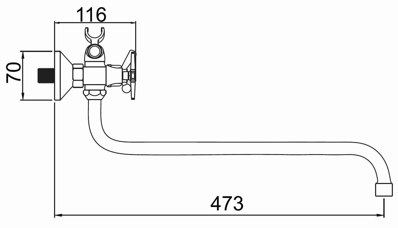 Смеситель на ванну Potato P2269