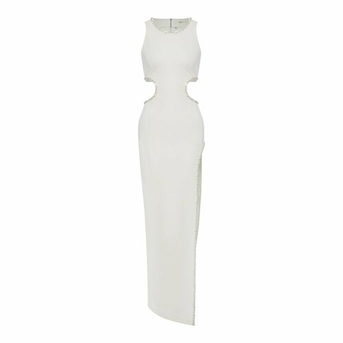 Платье PEONIUM, вискоза, повседневное, размер 40, бежевый