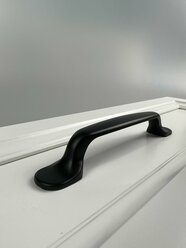 Ручка-скоба BRANTE RS.1420.96.BK черная, ручка для шкафов, комодов, для кухонного гарнитура, для мебели