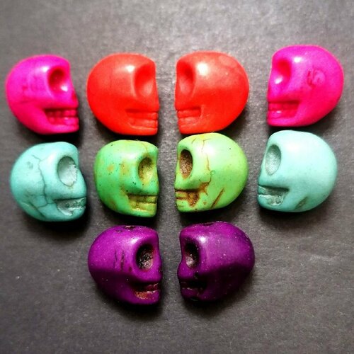 Бусины Череп12х10х8мм 10 штук 5 пар 199₽