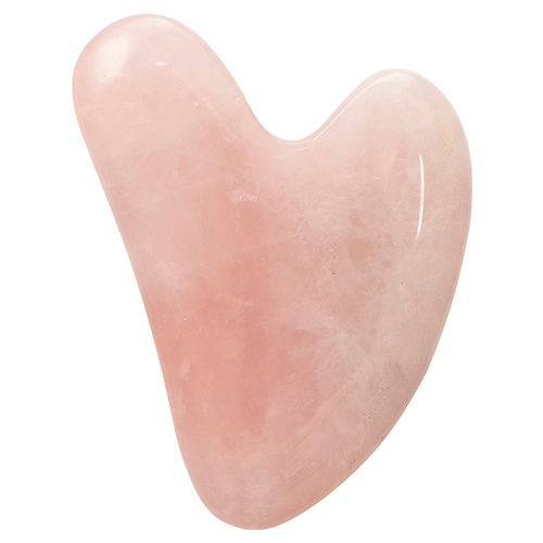 Кристалл скребок гуаша для массажа сердце MARBELLA PREMIUM из натурального розового кварца