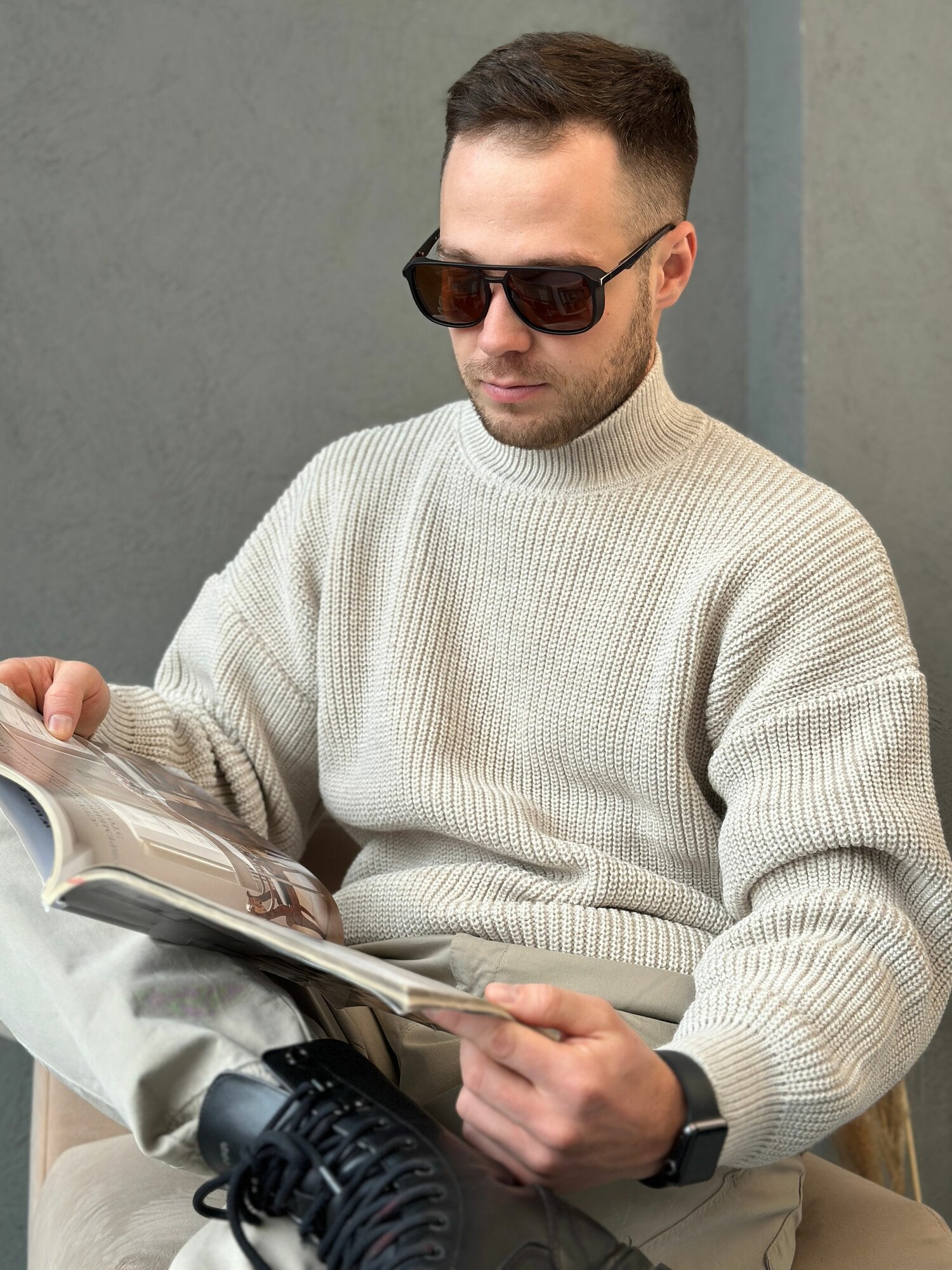 Свитер BRANKI, размер 44-50, , бежевый, бежевый — фото 1