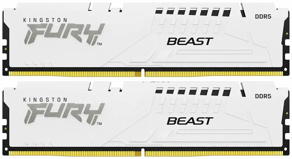 Оперативная память Kingston DDR5 64GB (2x32GB) 5600MHz FURY Beast White EXPO (KF556C36BWEK2-64)