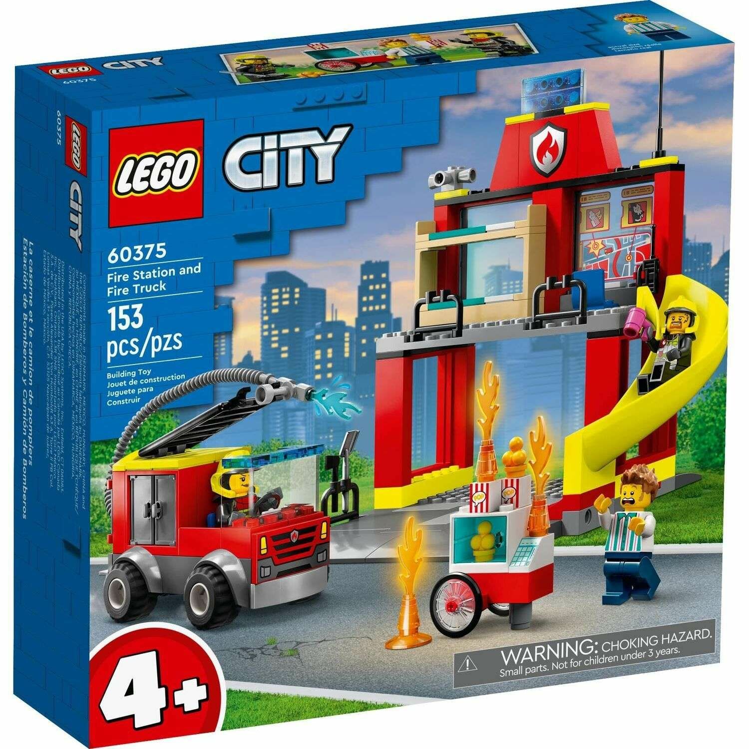 Конструктор LEGO CITY Пожарная часть и пожарная машина 60375
