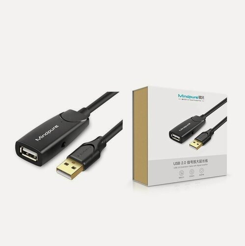 Изображение товара Кабель Mindpure Удлинитель USB Type-A (M) - USB Type-A (F) USB2.0 US010 30м