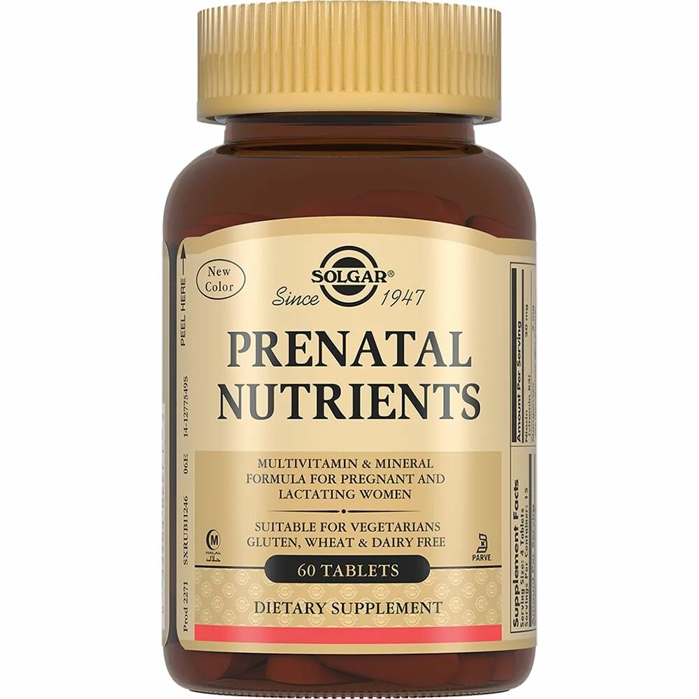 Солгар Пренатабс табл. 60 шт, Solgar Prenatal Nutrients Tablets, 60 шт.