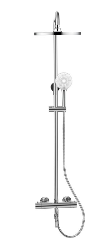 Душевая стойка Bronze de Luxe Scandi 11060C с термостатом, хром