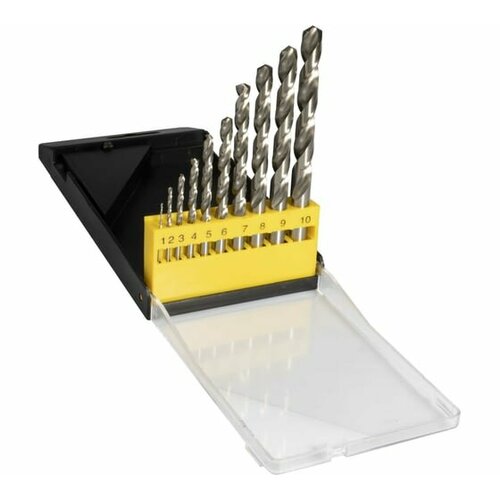 Набор сверл Ф 3.0-10.0 ( 8шт) HSS 4241 пластиковый футляр, кол:1 комплект