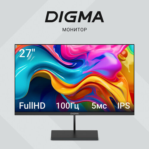 Монитор 27 Digma Progress 27P501F 1920х1080 100 Гц IPS черный dm27sb01 12098₽