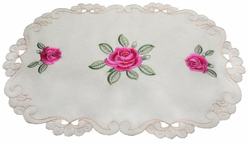 Салфетки с вышивкой ришелье, 2 шт, набор, износоустойчивые