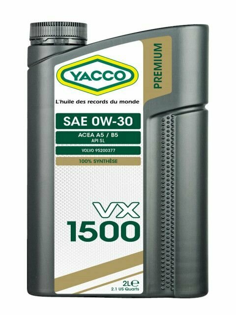YACCO VX 1500 0W30 (2 L) арт.302024