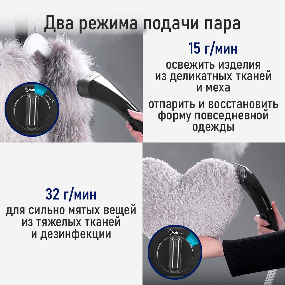 Парогенератор напольный отпариватель с гладильной доской STINGRAY ST-ST303A черный — фото 1