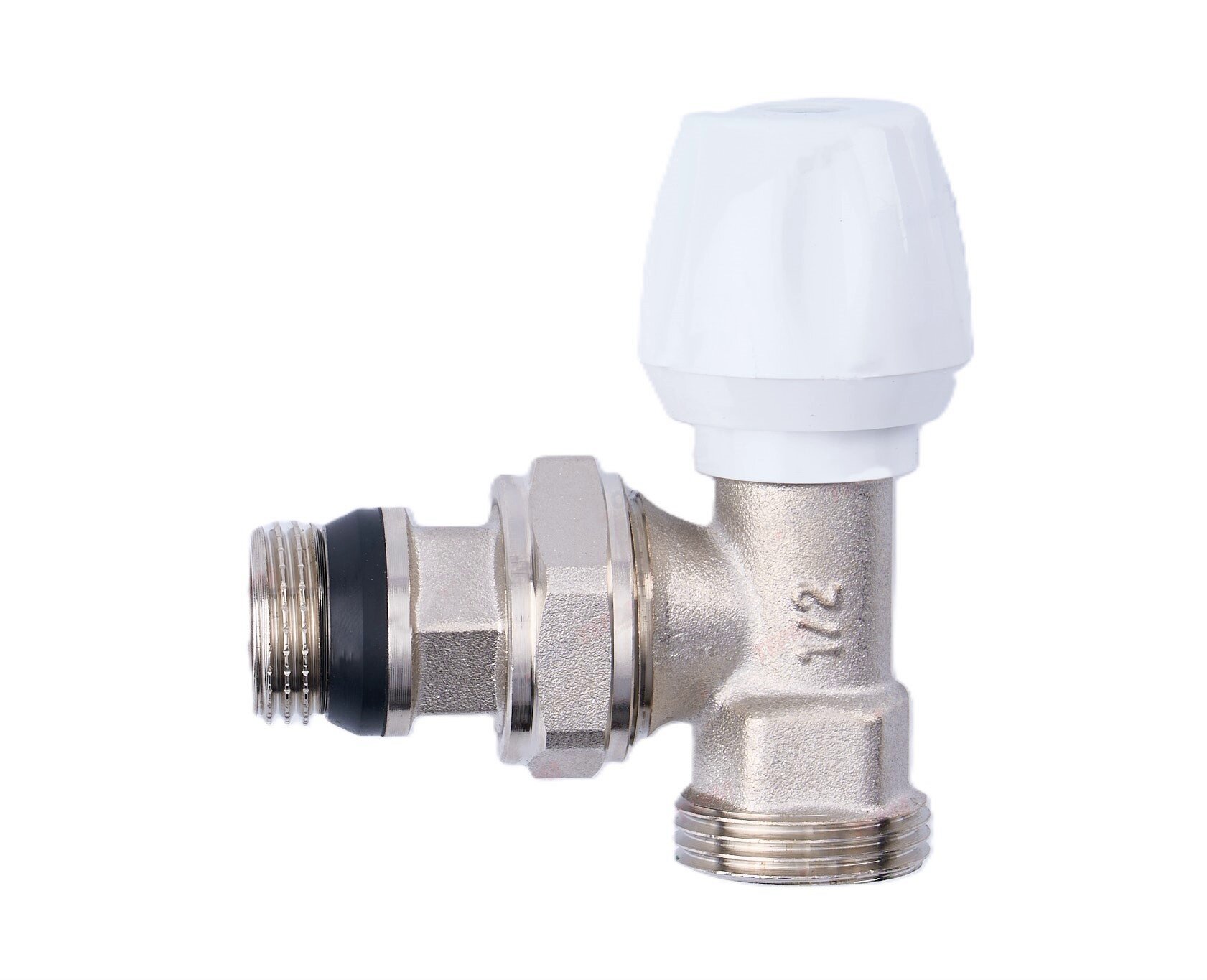 Вентиль радиаторный регулировочный верхний угловой с переходом на 