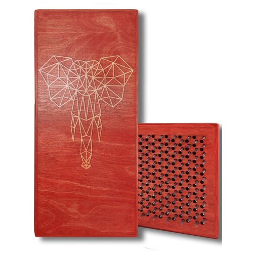 фото Доска садху с динамическими гвоздями, животные - 1 шаг 10мм красная goodwood