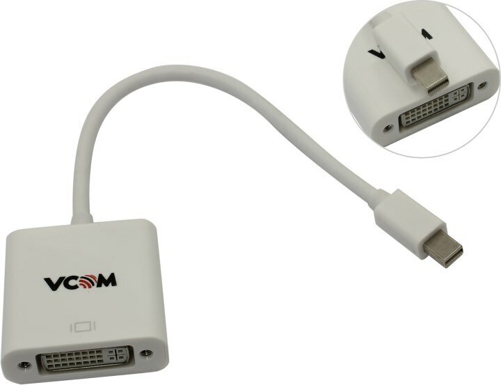 переходник miniDisplayPort M-DVI F Vcom - фото №4