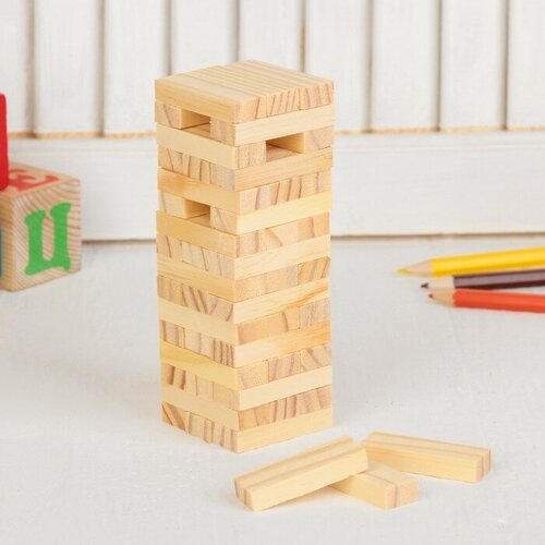 Настольная игра КНР Падающая башня 14,5х5х5 см (4326098) игра настольная падающая башня 20 5×6×6 см