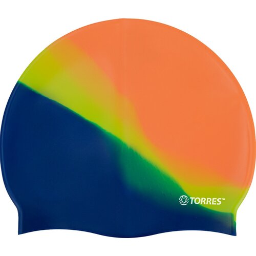 шапочка для плавания torres flat sw 12202mv сиреневый мультиколор силикон Шапочка для плавания TORRES Flat, SW-12202MG, оранжевый мультиколор, силикон