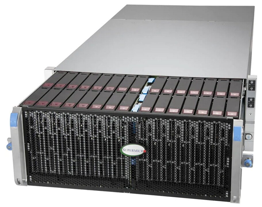 Сервер Supermicro Storage SuperServer SSG-640SP-E1CR60 без процессора/без ОЗУ/без накопителей/количество отсеков 25" hot swap: 2/1 x 2000 Вт/LAN 10 Гбит/c