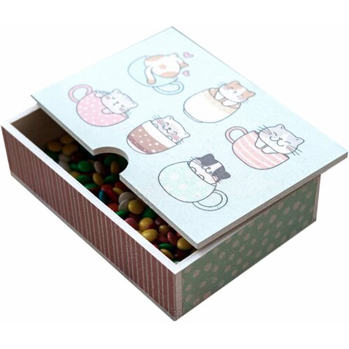 Шкатулка Котики 22х15 см 1152₽