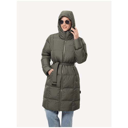 Пальто Jack Wolfskin FROZEN LAKE COAT W, жен., цвет grape leaf, размер S серый  