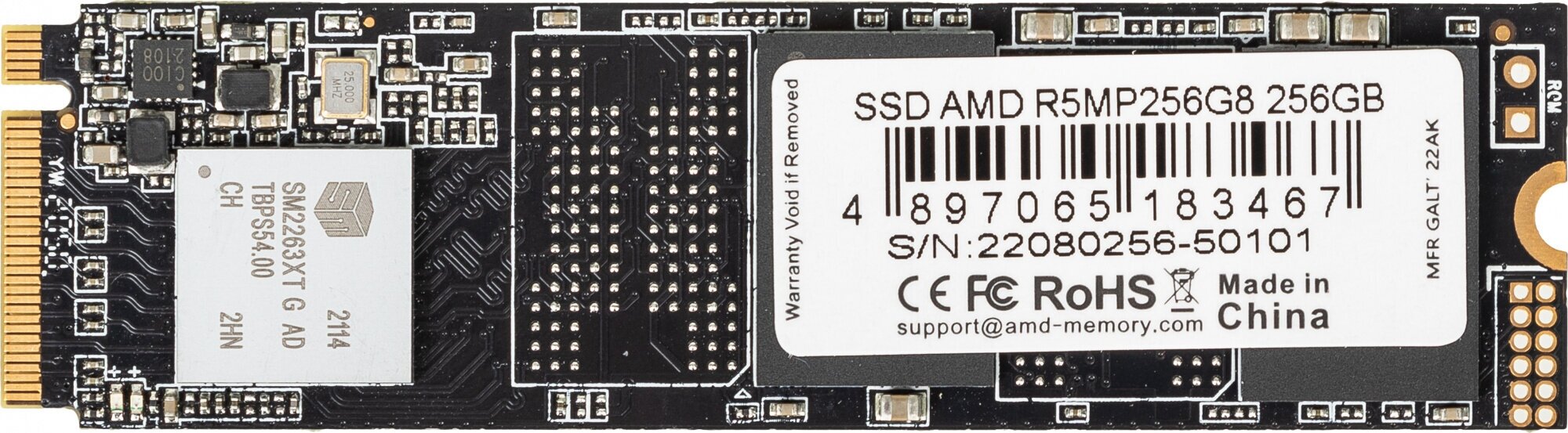 Накопитель SSD 256GB AMD Radeon R5 Client M.2, NVMe 3D TLC [R/W - 1900/900 MB/s] - фото №4