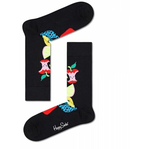 носки happy socks размер 29 черный мультиколор оранжевый синий Носки Happy Socks, размер 29, черный, мультиколор