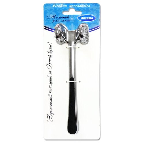 Молоток для мяса antella 22х4 см нержавеющая сталь хромовое покрытие 4189₽