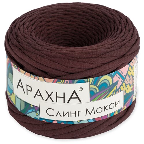 Пряжа Arachna Sling Maxi, 1 % хлопок, 300 г, 100 м, 4 шт., №59 коричневый 100 м пряжа arachna craft maxi 75% хлопок 25% фибра 3 шт х 268 г 15 24 м цв 07 мятный craft maxi 07 мятный