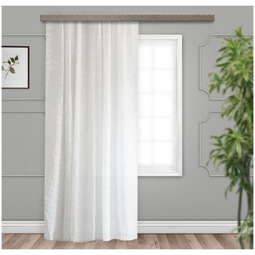 фото Штора тюль жаккард "серебро" хс9408 белый 300*275 witerra