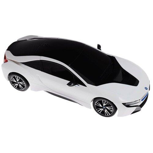 Машинка Rastar BMW I8, 59200, 1:18, 43 см, белый/черный машинка rastar bmw i8 59200 1 18 43 см белый черный