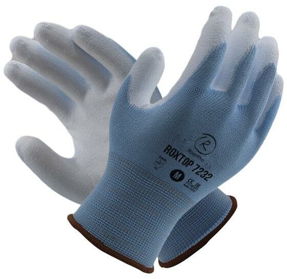 фото RoxelPro Перчатки защитные ROXTOP 7232 с полиуретановым покрытием ладони, размер 9/L, 12 шт./упак.