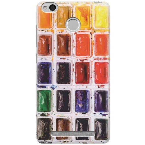 фото Cиликоновый чехол на xiaomi redmi 3 pro / сяоми редми 3 про с принтом "палитра красок" gosso