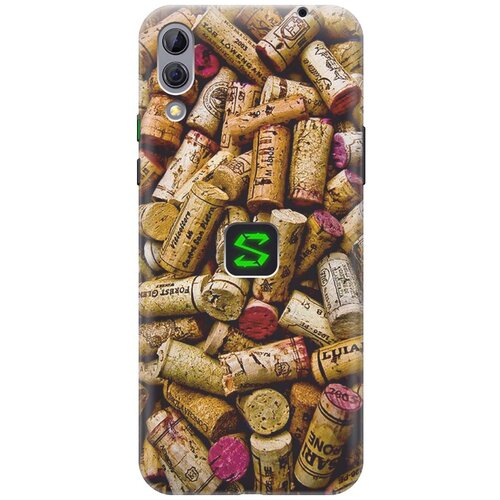фото Re:pa накладка transparent для xiaomi black shark 2 с принтом "россыпь винных пробок"