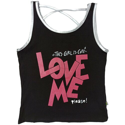 фото Майка папитто, размер 116-122, черный